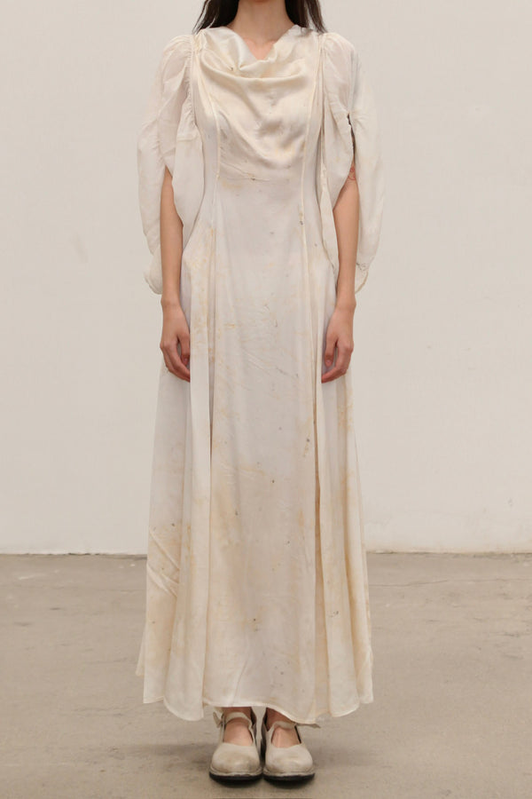 Mutedance 25 Spring/Summer Silk Puffy Cuff Dress MD-MD25SS32-HOARY MD25SS33